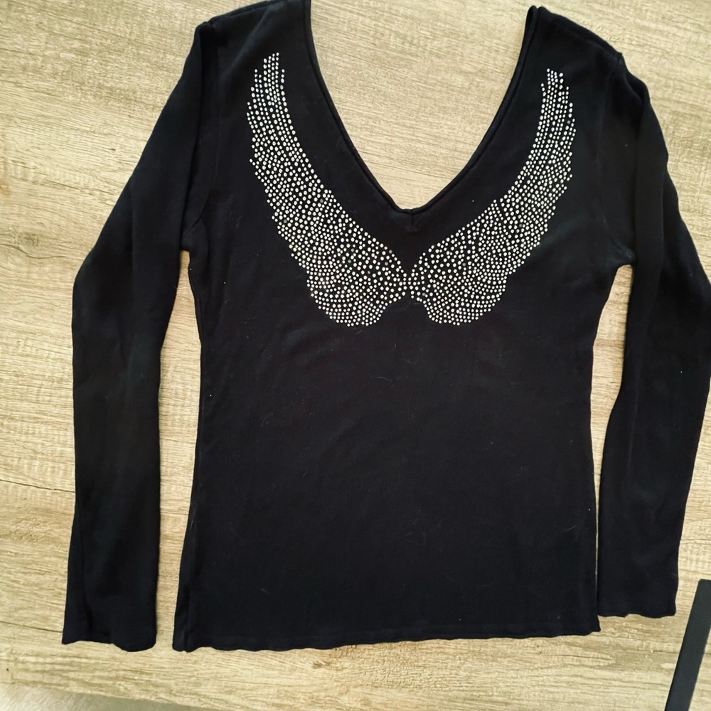 Phillip Plein sweater- Angel wings with crystals